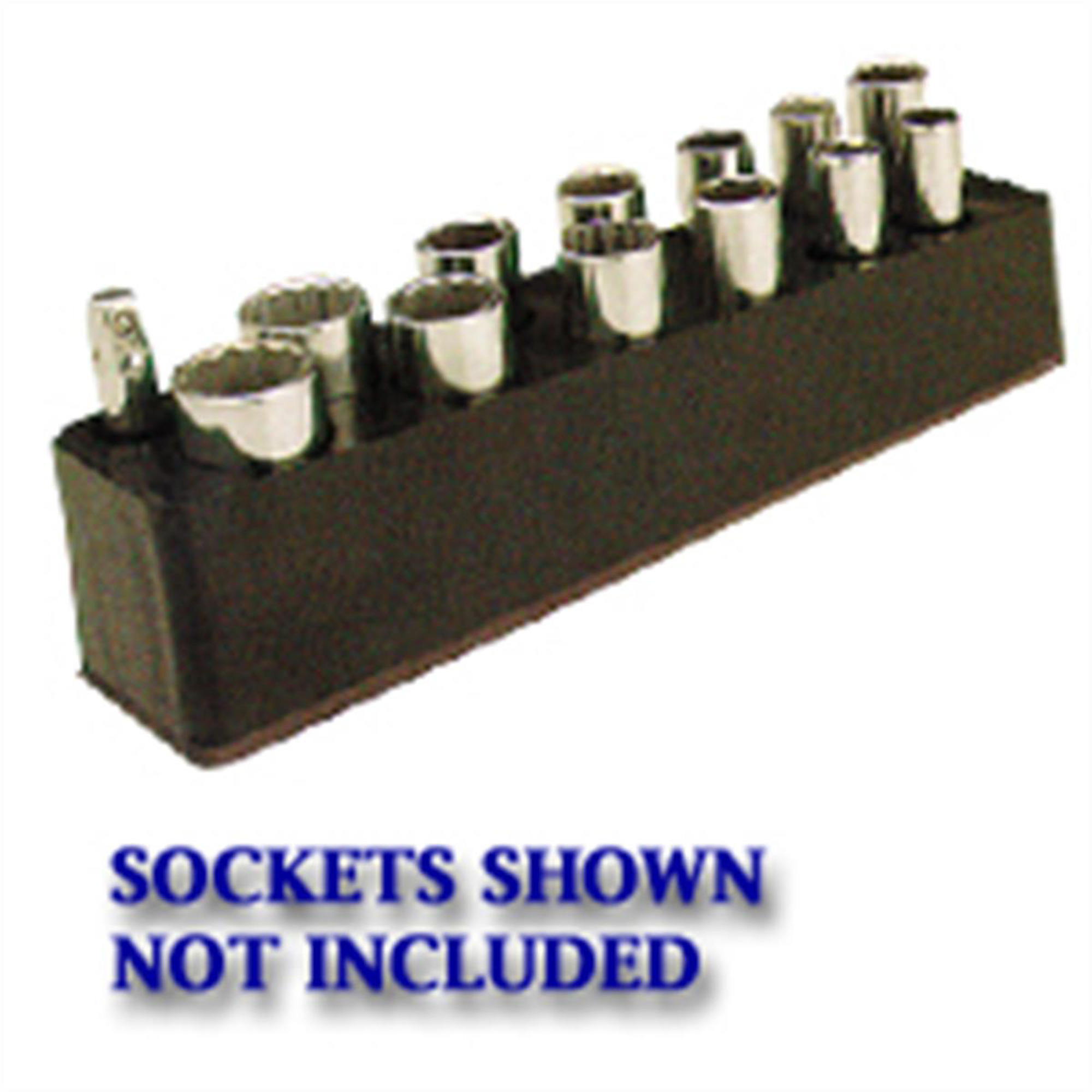 Mechanic's Time Savers Magnetic Socket Holder — 3/8in. Drive, Holds 13 Deep Sockets, Black, Model# MTS783